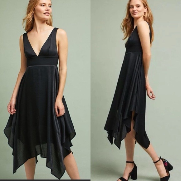 Anthropologie Dresses & Skirts - Anthropologie Black Asymmetrical Backless Sundress